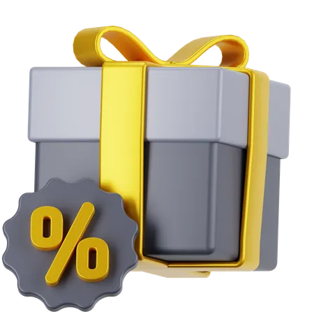 Discount Box  3D Icon