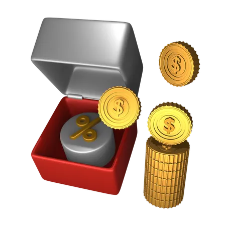 Discount Box  3D Icon