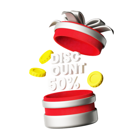 Discount Box  3D Icon