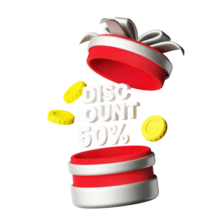 Discount Box  3D Icon