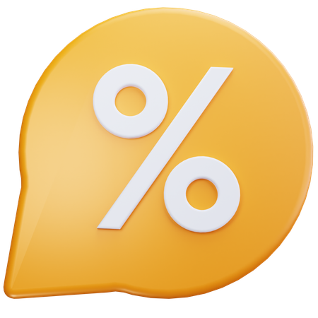 Discount Bubble  3D Icon