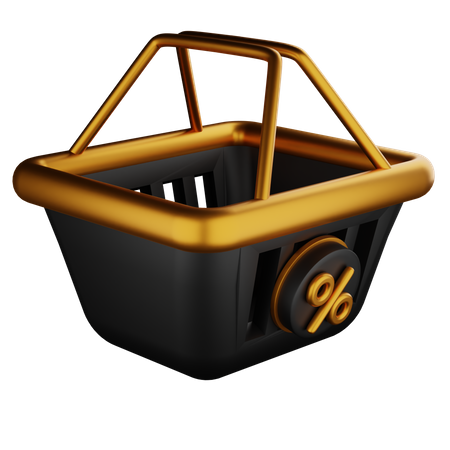 Discount Bucket 3D Icon