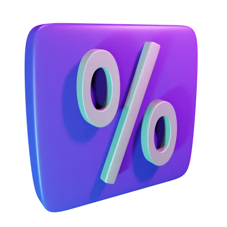 Discount Button With Purple And Pink 3D Icon