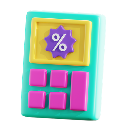 Discount Calculation  3D Icon
