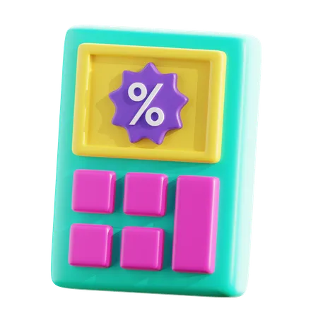 Discount Calculation  3D Icon