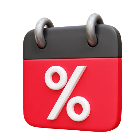 Discount Calendar  3D Icon