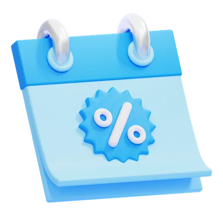 Discount Calendar  3D Icon