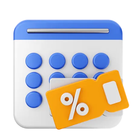 Discount Calendar  3D Icon