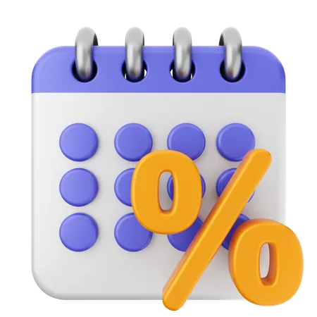 Discount Calendar  3D Icon