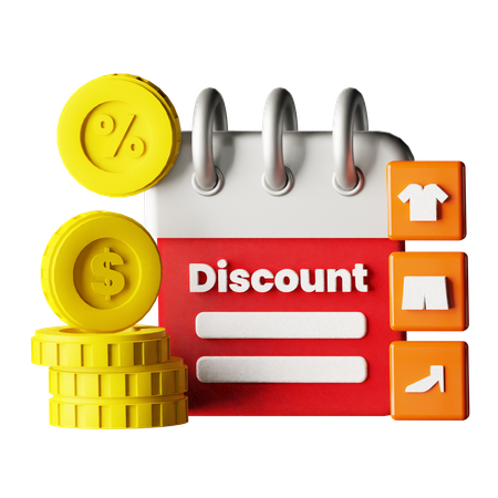 Discount Calendar  3D Icon