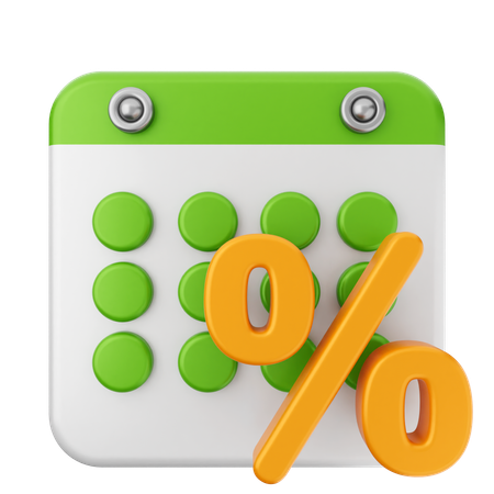 Discount Calendar  3D Icon