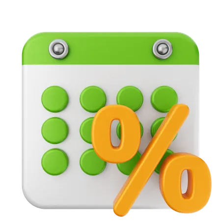 Discount Calendar  3D Icon