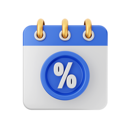 Discount Calendar  3D Icon