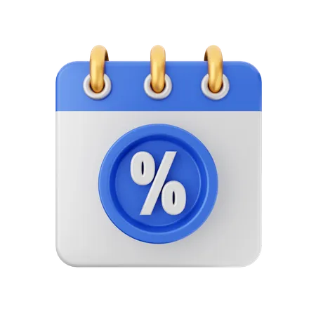 Discount Calendar  3D Icon