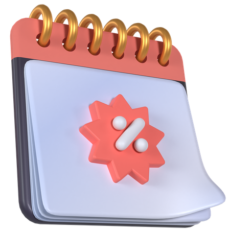 Discount calendar  3D Icon