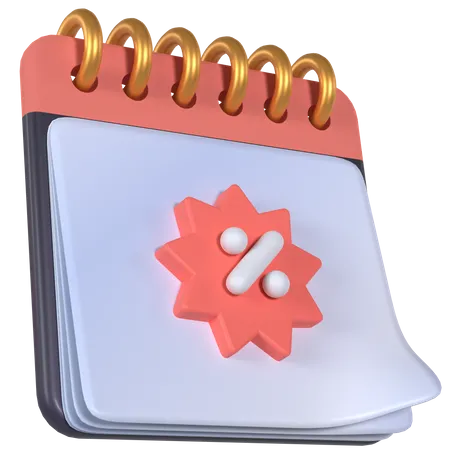 Discount calendar  3D Icon