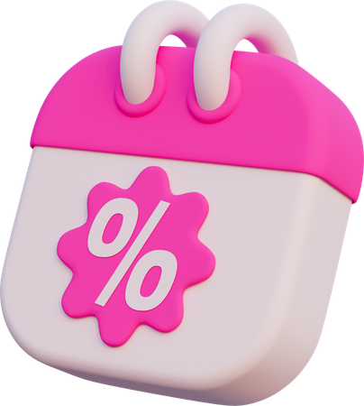 Discount Calendar  3D Icon