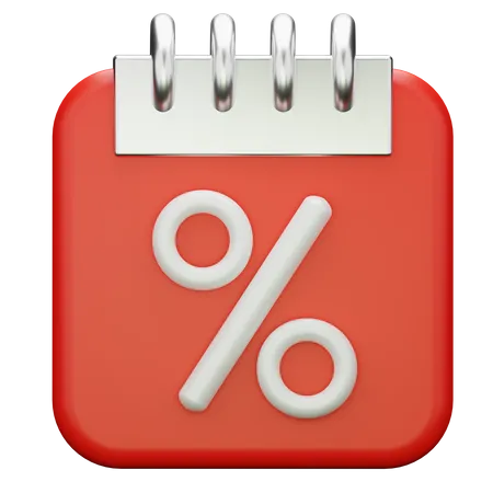 Discount Calendar  3D Icon