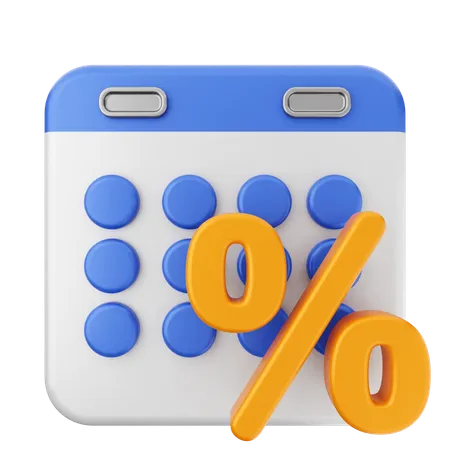 Discount Calendar  3D Icon