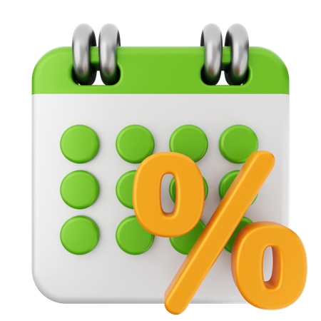 Discount Calendar  3D Icon