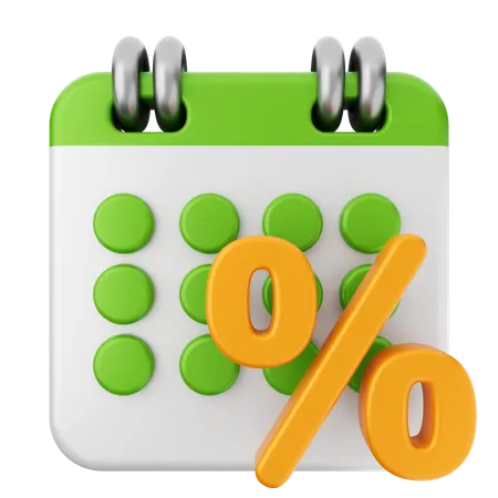 Discount Calendar  3D Icon