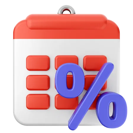 Discount Calendar  3D Icon