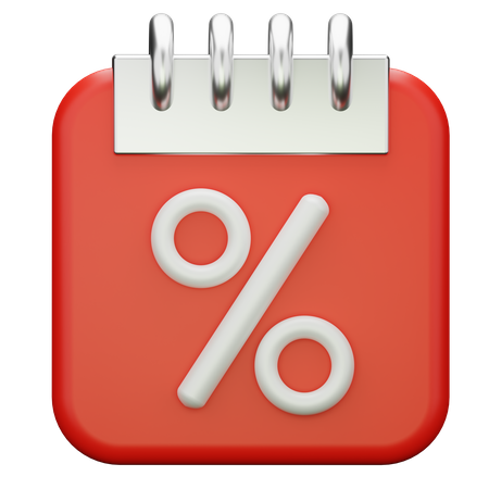 Discount Calendar  3D Icon