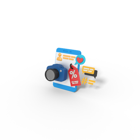 Discount Camera Sell In Phone  3D Icon