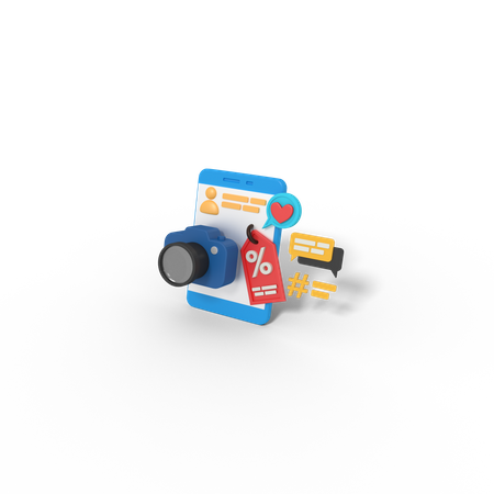 Discount Camera Sell In Phone 3D Icon