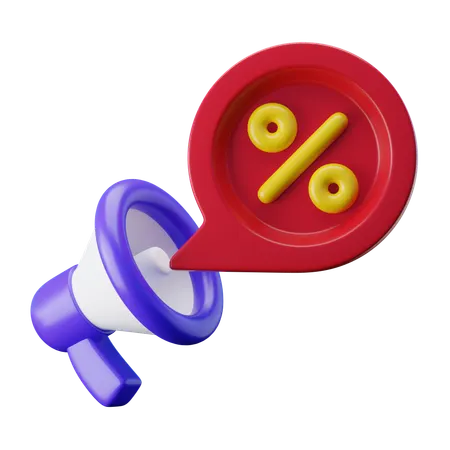 Discount Campaign  3D Icon
