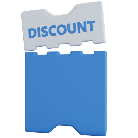 3 D Rendering Shopping Discount Coupon Isolated 3D Icon