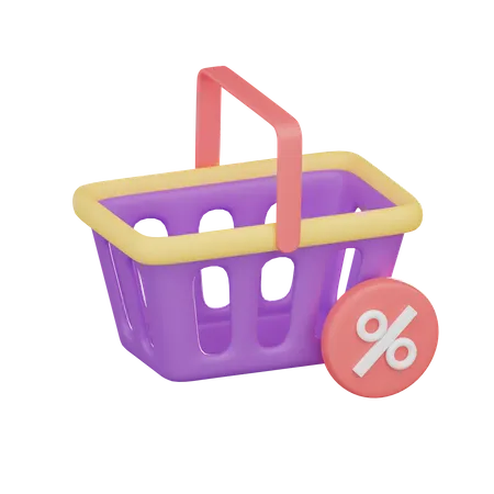 Discount Cart 3 D Icon 3D Icon