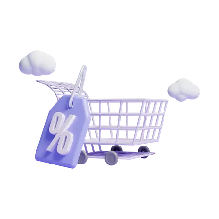 Chariot en Soldes  3D Icon