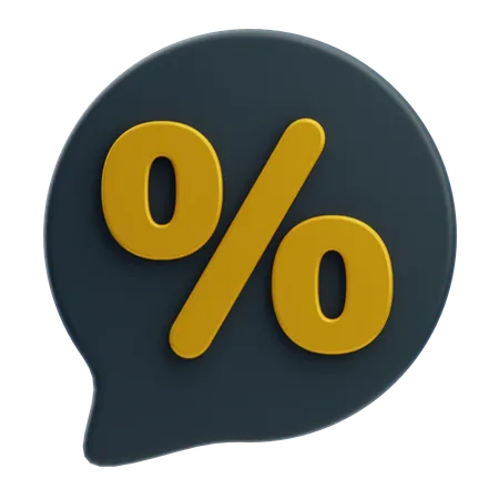 Discount Chat  3D Icon