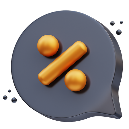 Discount Chat  3D Icon