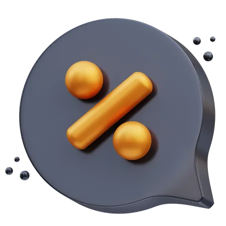 Discount Chat  3D Icon