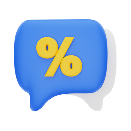 Discount Chat  3D Icon