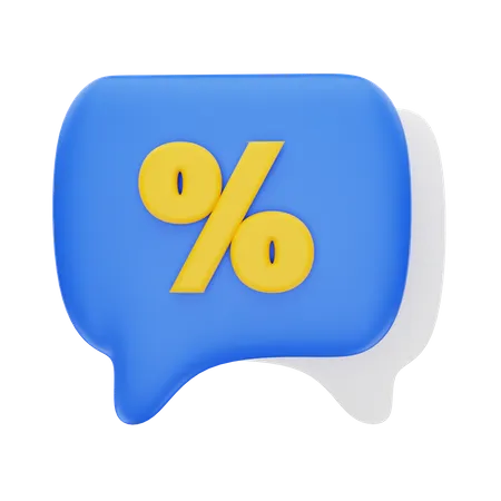 Discount Chat  3D Icon