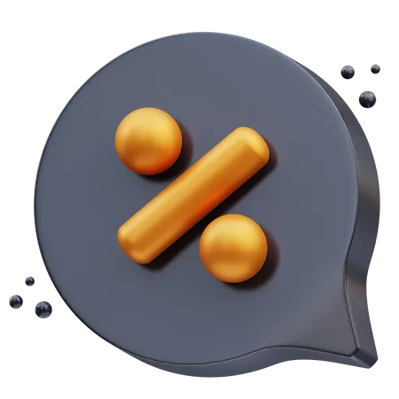 Discount Chat 3D Icon