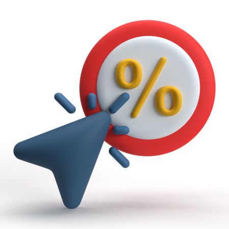 Discount Click  3D Icon