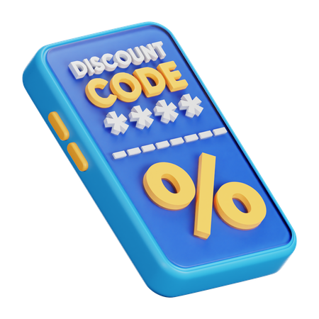 Discount Code  3D Icon