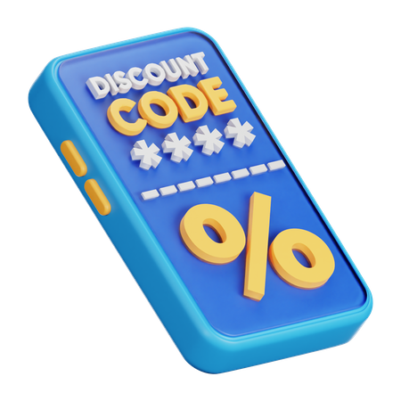 Discount Code  3D Icon