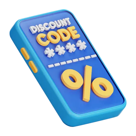 Discount Code  3D Icon