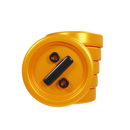 Discount Coin  3D Icon