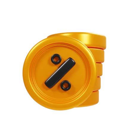 Discount Coin  3D Icon