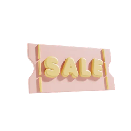 Sale For Shop 3 D Illustration 3D Icon