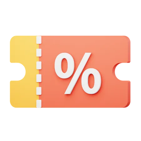 Discount Coupon  3D Icon