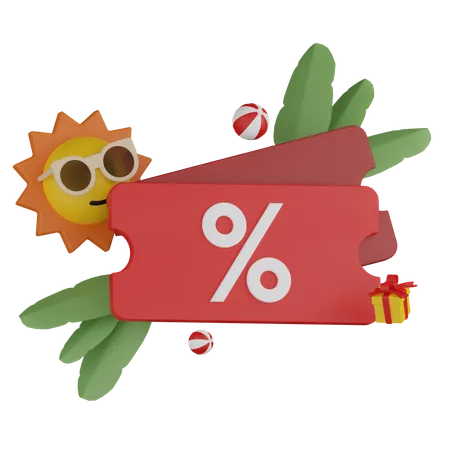 Discount Coupon  3D Icon