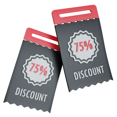 Discount Coupon  3D Illustration