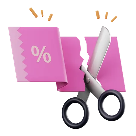 Discount Coupon  3D Illustration